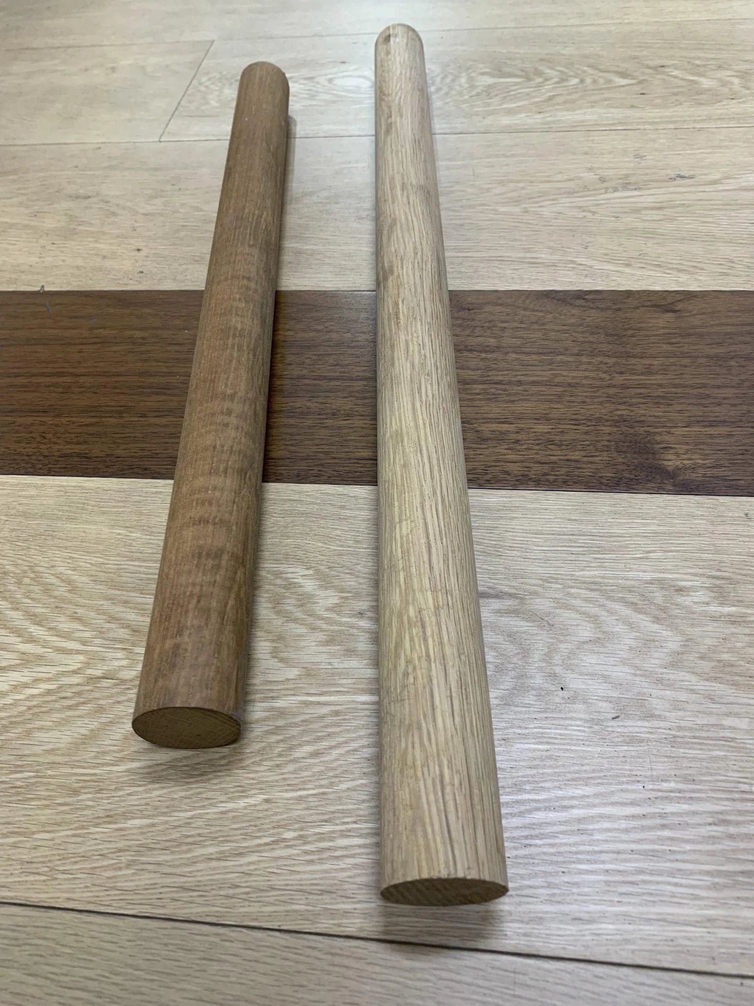 Two timber handrail colour and profile options